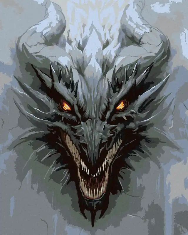 Neue Ware Diamond painting – KOPF DES DRACHENS