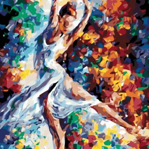 Heißes Angebot Diamond painting - TÄNZERIN IN FARBEN