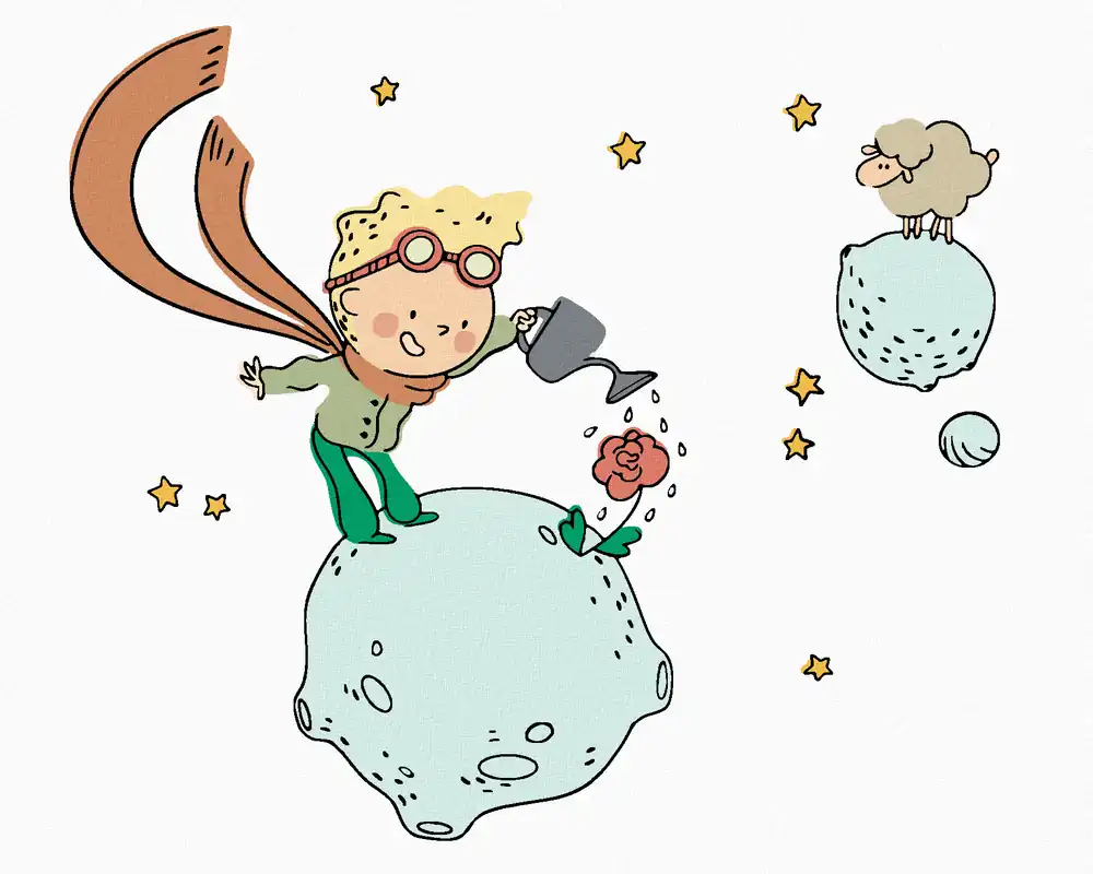 Knallerangebot Diamond painting – DER KLEINE PRINZ GIESST DIE ROSE