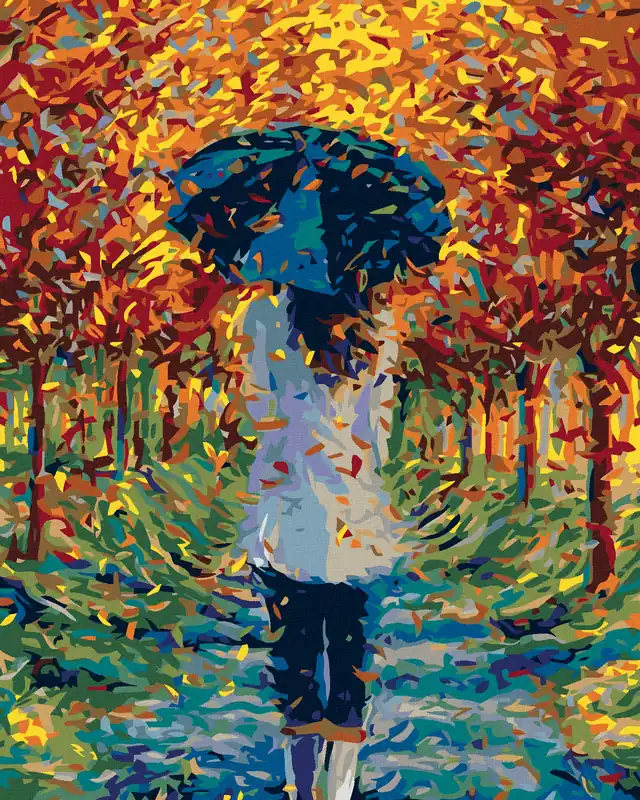 Diamond painting – IM PARK UNTER DEM REGENSCHIRM Günstig