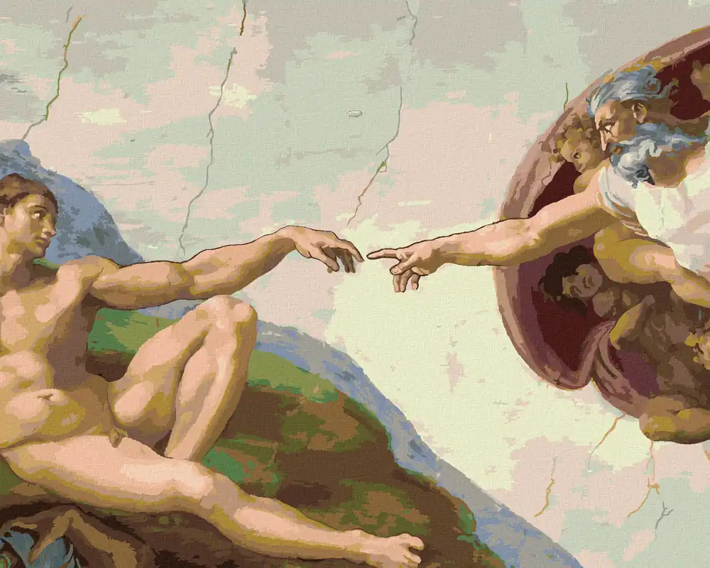 Diamond painting – DIE ERSCHAFFUNG ADAMS (MICHELANGELO) Neu