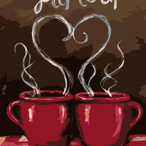 Handgefertigt Diamond painting - KAFFEE AUF FRANZÖSISCH