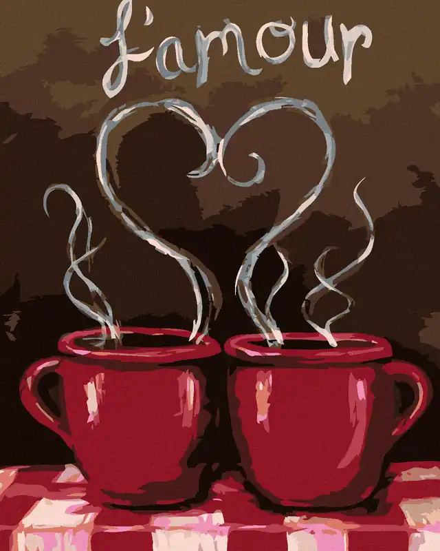 Handgefertigt Diamond painting – KAFFEE AUF FRANZÖSISCH
