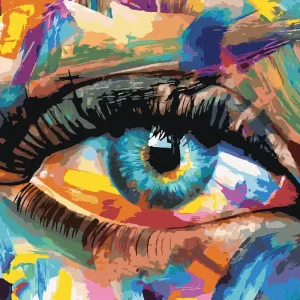 Top-Angebot Diamond painting - BUNT BEMALTES AUGE