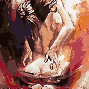 Markenware Diamond painting - FRAU IN UMARMUNG EINES MANNES