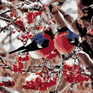 Diamond painting - VÖGLEIN IN DEN VOGELBEEREN Bestseller