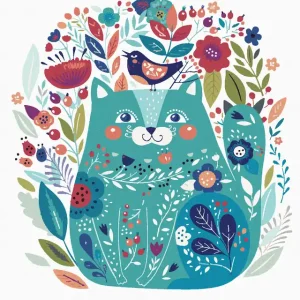 Diamond painting - BLUMENKATZE Sale