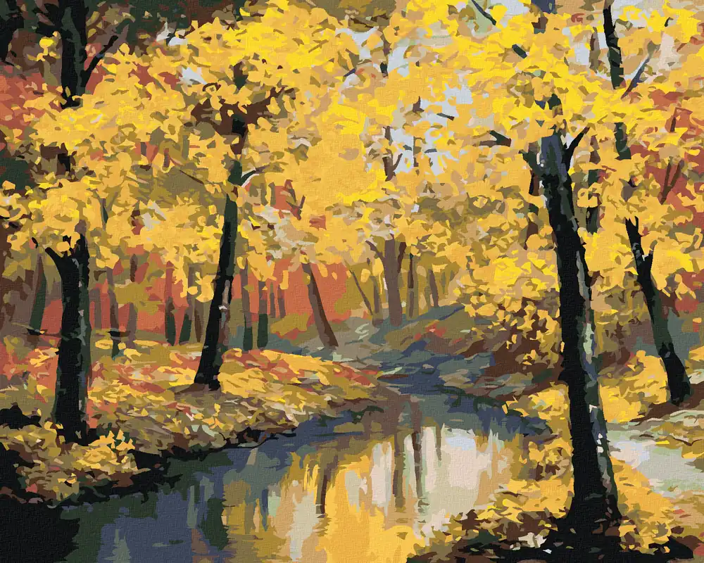 Diamond painting – HERBSTWALD UND FLUSS Direktkauf