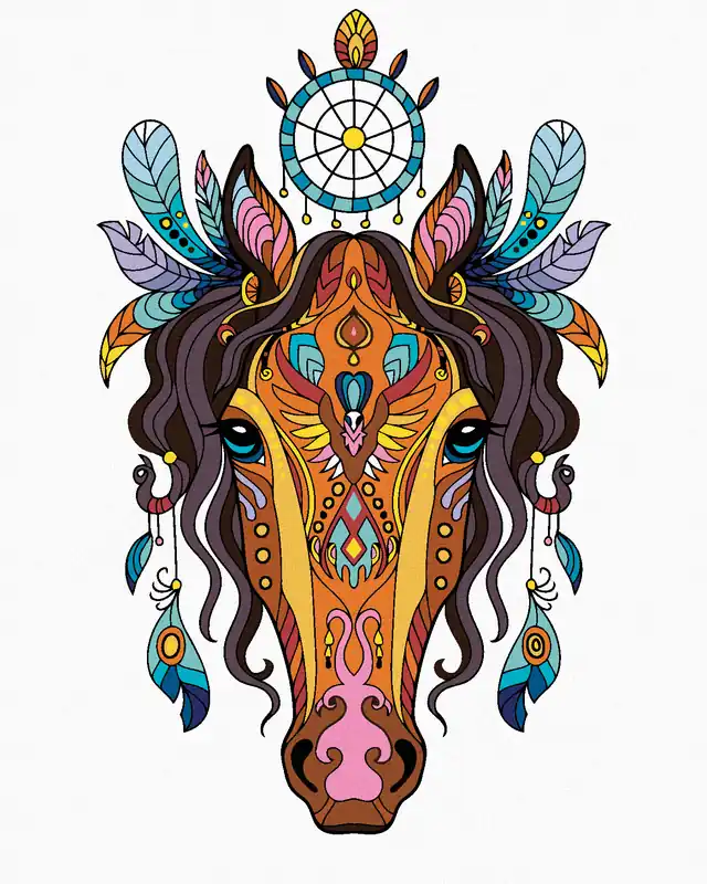 Abverkauf Diamond painting – MANDALA PFERD