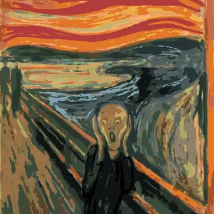 Ab Werk Diamond painting - DER SCHREI II (E. MUNCH)