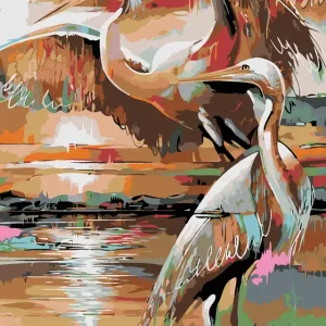 Top-Qualität Diamond painting - ZWEI REIHER