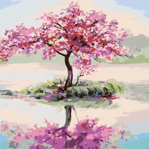 Diamond painting - BLÜHENDE SAKURA AM SEE Jetzt Zugreifen