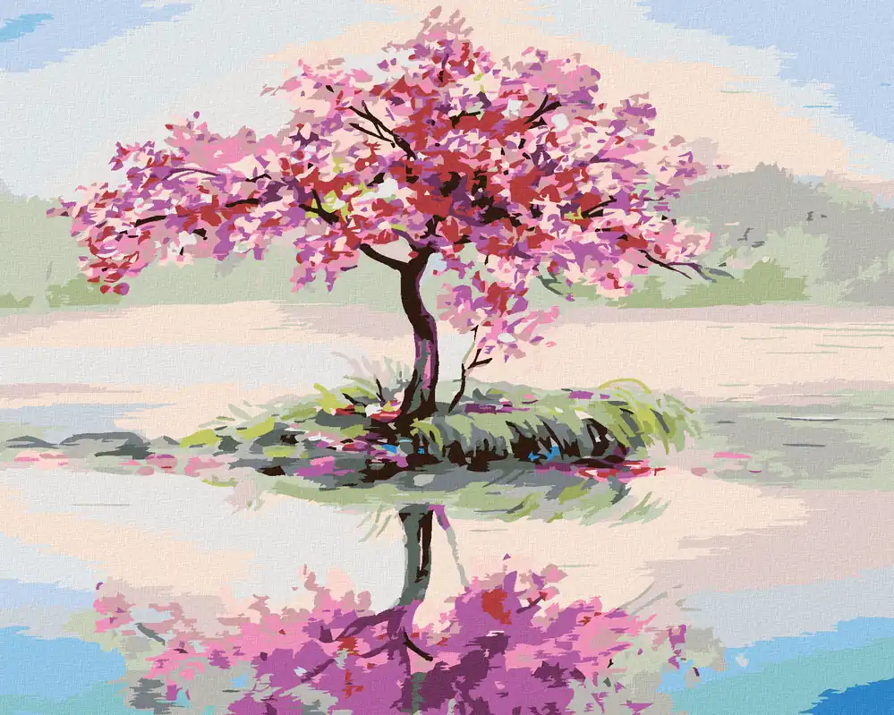 Diamond painting – BLÜHENDE SAKURA AM SEE Jetzt Zugreifen