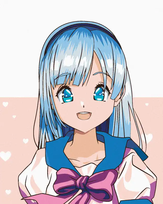 Direkt Vom Hersteller Diamond painting – ANIME MÄDCHEN MIT EINER SCHLEIFE
