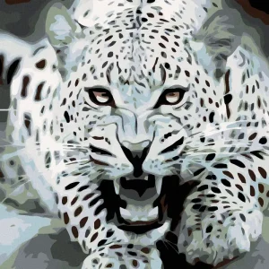 Diamond painting - SCHWARZWEIßER LEOPARD Sale