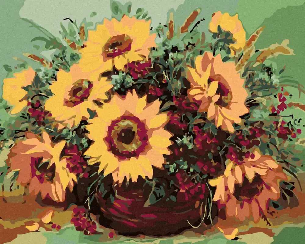 Gratis Versand Diamond painting – SCHÖNE GELBE SONNENBLUMEN