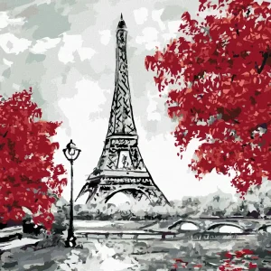 Diamond painting - EIFFELTURM UND ROTE BÄUME Top-Seller