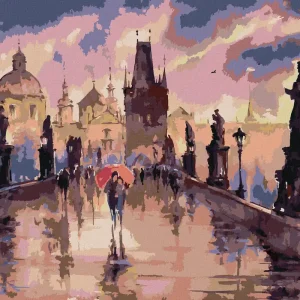 Diamond painting - KARLSBRÜCKE IM REGEN Preis Gesenkt