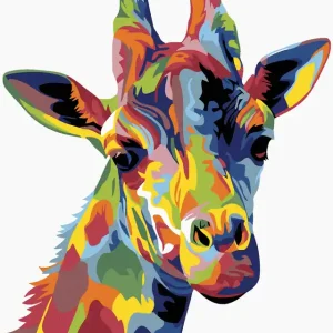 Diamond painting - FARBIGE GIRAFFE Kostenloser Versand