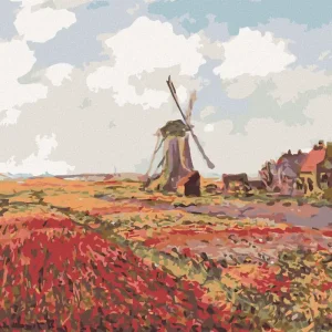 Abverkauf Diamond painting - TULPENFELDER IN HOLLAND (CLAUDE MONET)