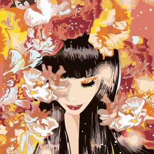 Rabatt Diamond painting - SCHÖNHEIT UNTER DEN BLÜTEN