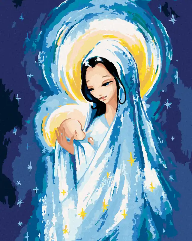 Diamond painting – DER KLEINE JESUS CHRISTUS UND MARIA Zertifiziert