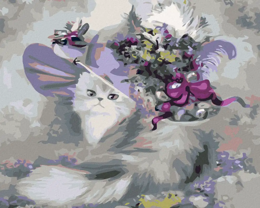 Diamond painting – KATZE MIT HUT Abverkauf