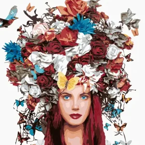 Super-Preis Diamond painting - FRAU MIT BLUMENKRONE