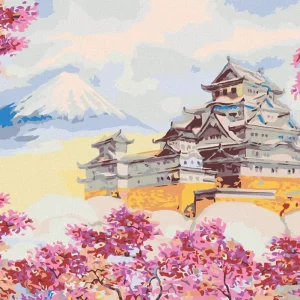 Diamond painting - JAPANISCHER TEMPEL UMGEBEN VON BLUMEN Top-Preis