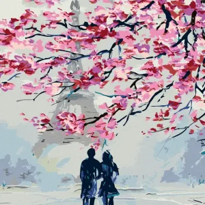 Wochenendangebot Diamond painting - ROMANTISCHER SPAZIERGANG IN PARIS