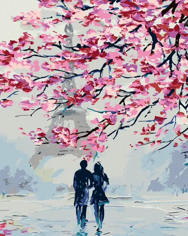 Wochenendangebot Diamond painting – ROMANTISCHER SPAZIERGANG IN PARIS