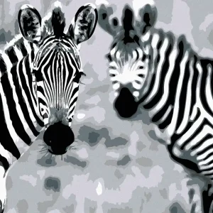 Diamond painting - REGENBOGEN-ZEBRAS Begrenztes Angebot