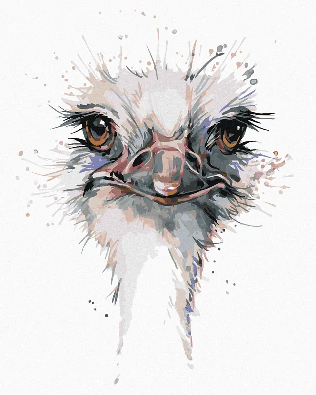 Diamond painting – DER STRAUSSENKOPF Preisreduziert