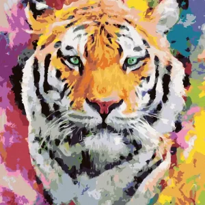 Neue Kollektion Diamond painting - TIGER IN FARBEN