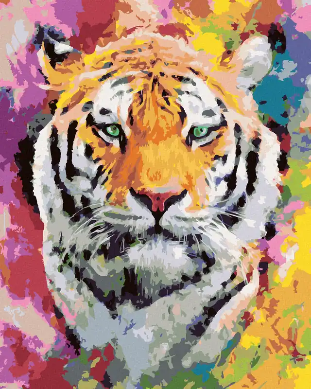 Neue Kollektion Diamond painting – TIGER IN FARBEN