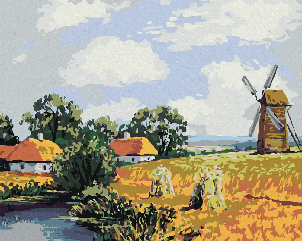 Diamond painting – FELDLANDSCHAFT MIT EINER MÜHLE Letzte Chance
