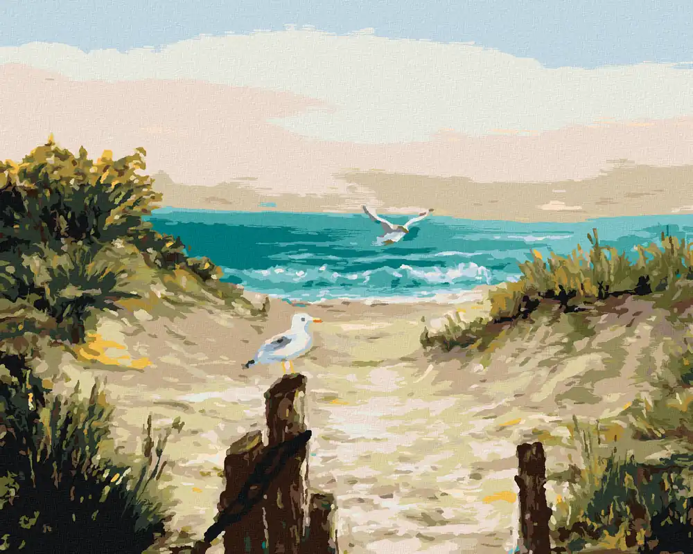Diamond painting – STRANDDÜNEN MIT MÖWEN Schnäppchen