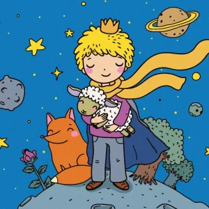 Diamond painting - DER KLEINE PRINZ MIT DEM SCHAF Geld-Zurück-Garantie