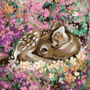 Online Kaufen Diamond painting - JUNGTIER INMITTEN VON BLUMEN