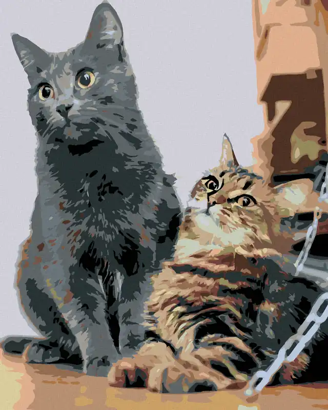 Diamond painting – WARTENDE KATZEN Heißes Angebot