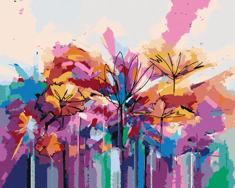 Diamond painting – BUNTE SOMMERBLUMEN Begrenztes Angebot