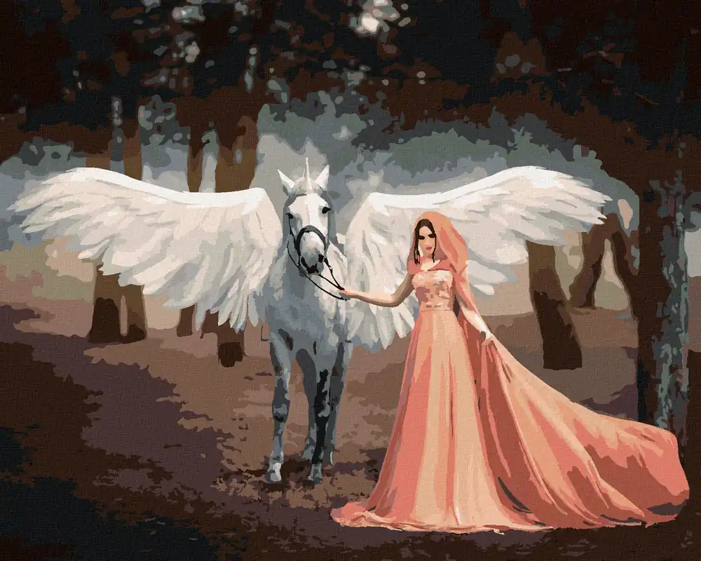 Im Trend Diamond painting – ELFE UND EINHORN