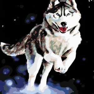 Hochwertig Diamond painting - HUSKY