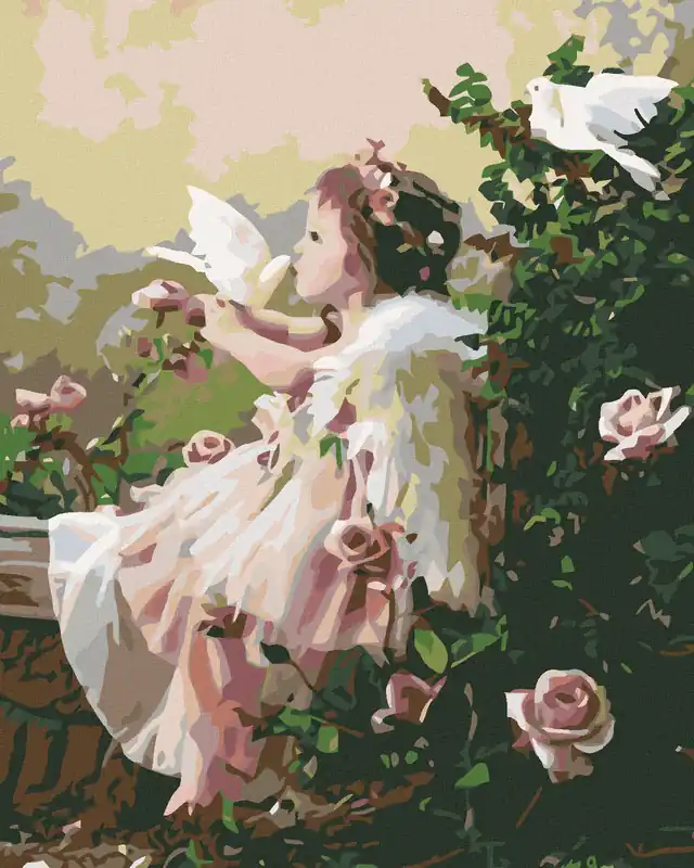 Letzte Chance Diamond painting – ENGEL IN ROSEN