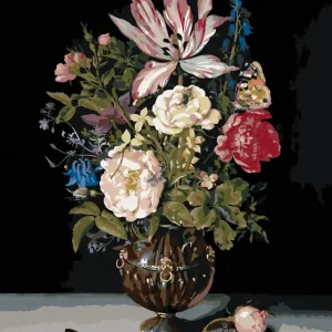 Diamond painting - STILLLEBEN MIT BLUMEN (AMBROSIUS BOSSCHAERT) Sichere Zahlung