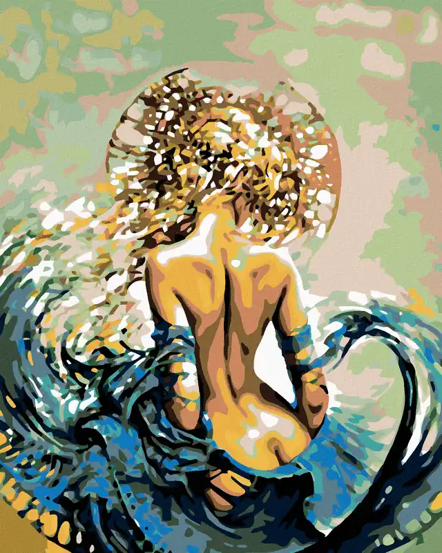 Sichere Zahlung Diamond painting – FRAU IN WELLEN