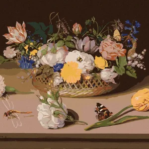Diamond painting - STILLLEBEN VON BLUMEN (AMBROSIUS BOSSCHAERT) Schneller Versand