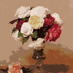 Angebot Diamond painting - ROSEN IN EINER VASE (HENRI FANTIN-LATOUR)