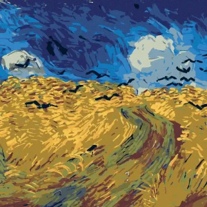 Bestseller Diamond painting - WEIZENFELD MIT RABEN (VINCENT VAN GOGH)