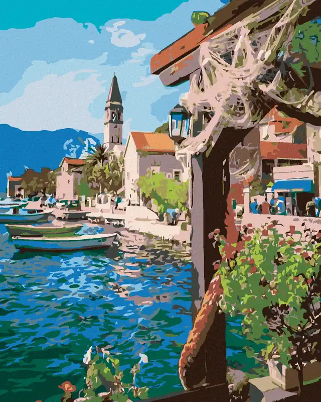 Diamond painting – BLICK VOM FISCHER AUF DAS MEER Markenware